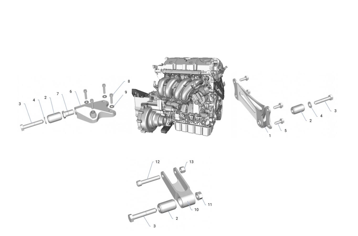D11 Engine & Gearbox Mount