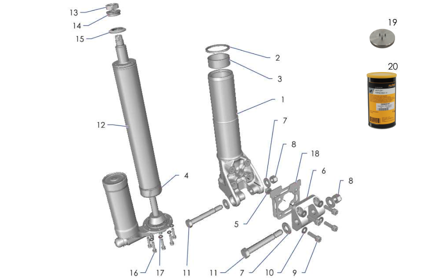 E14 Front Suspension - Leg