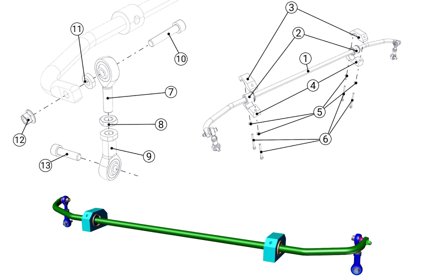 E15 - Front Anti-Roll Bar