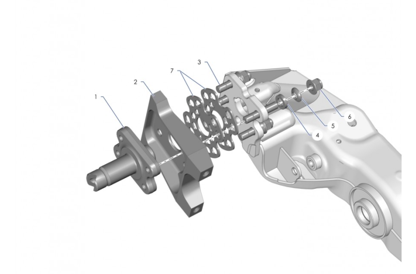 E22 Rear Stub Axle