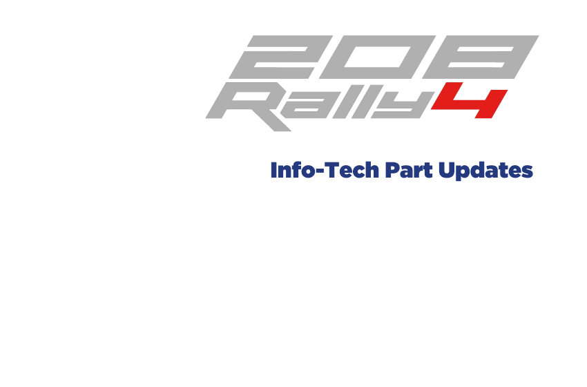 Peugeot 208 Rally 4 Info-Tech Part Updates