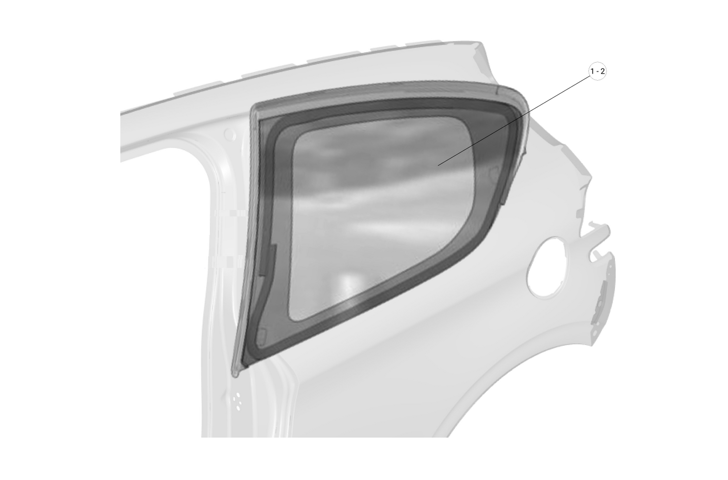 P1D Rear Quarter Glass