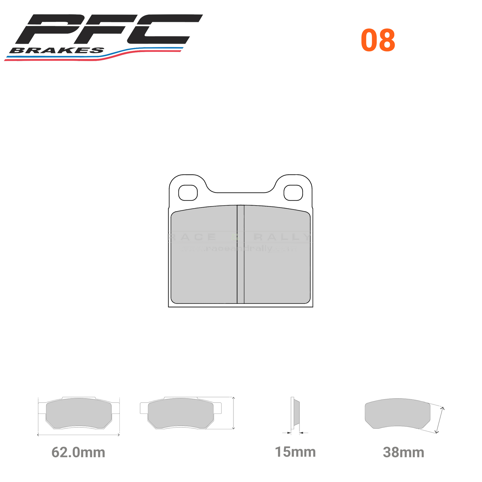 0031 - 15mm - 08 Compound Brake Pads