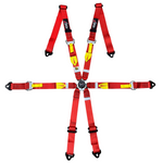 Atech Ultra Lightweight 6-Point Harness - Red