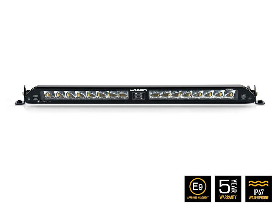 Lazer Lamps Linear-18 Elite with I-LBA linear light bar showing front view with sleek design and mounting brackets.