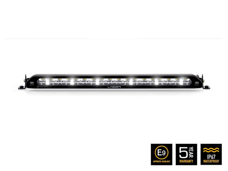 Lazer Lamps Linear-18 Elite with Position Light, front view of high-performance linear LED light for vehicles.