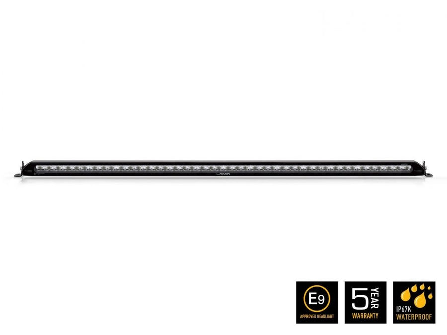 Lazer Lamps Linear-42 linear LED work light with a sleek black housing and multiple LED bulbs for off-road or work site illumination