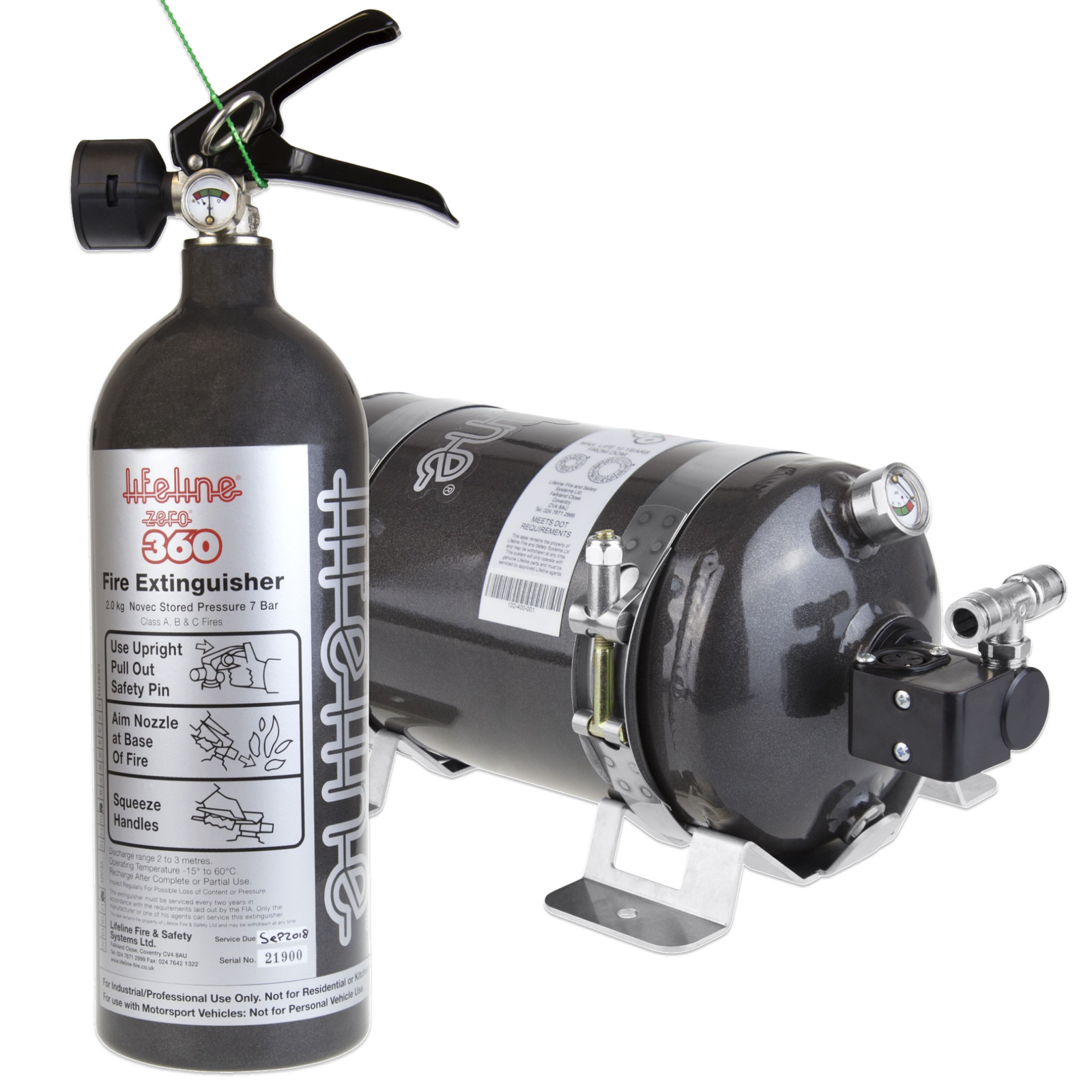 Lifeline Zero 360 FIA 3Kg Electrical Rally Package with 2kg Hand Held