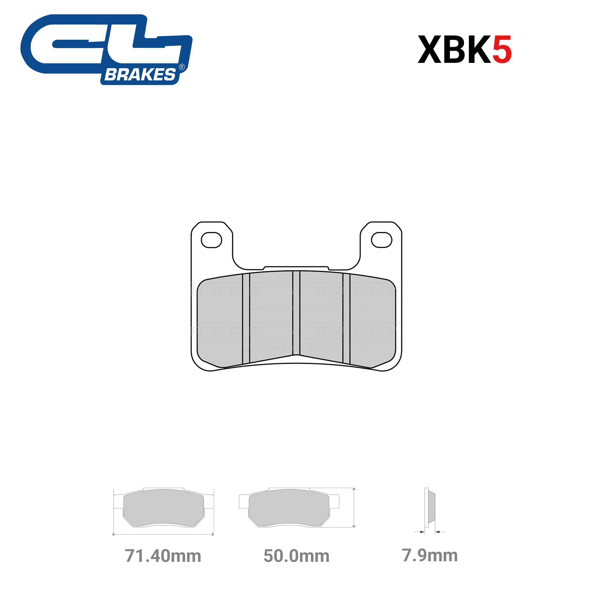 1133 - XBK5 Brake Pads - Race and Rally
