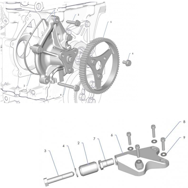 1403-Water pump pulley etal