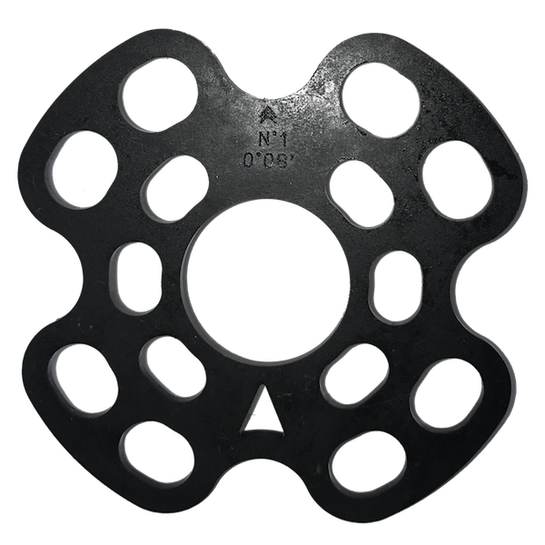 Rear stub axle spacer n° 1 setting 0°8'