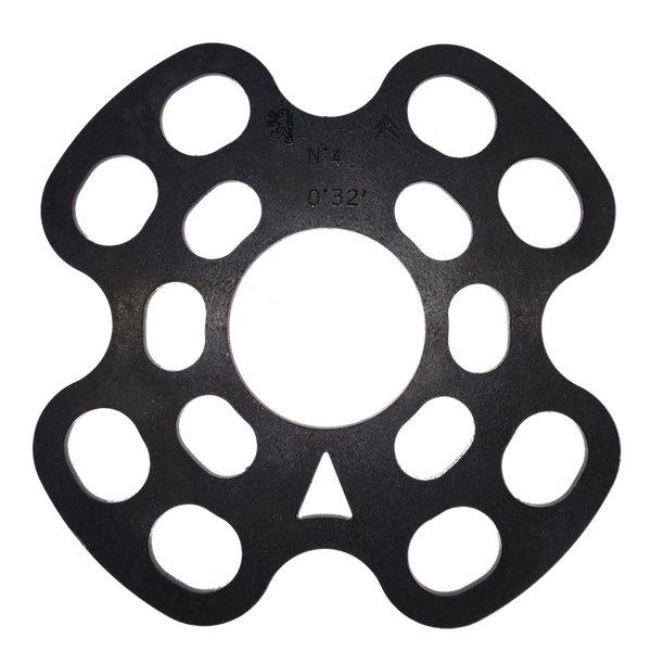 Rear stub axle spacer n° 4 setting 0°32'