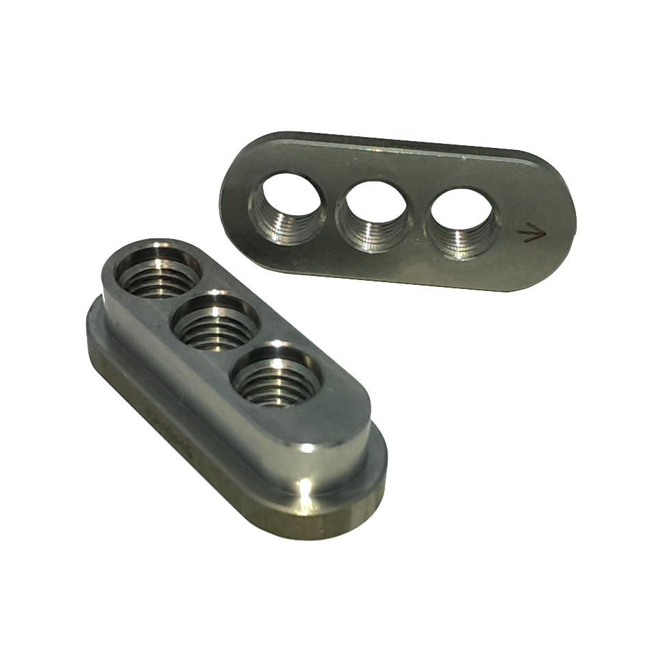 Rear anti-roll bar threaded plate