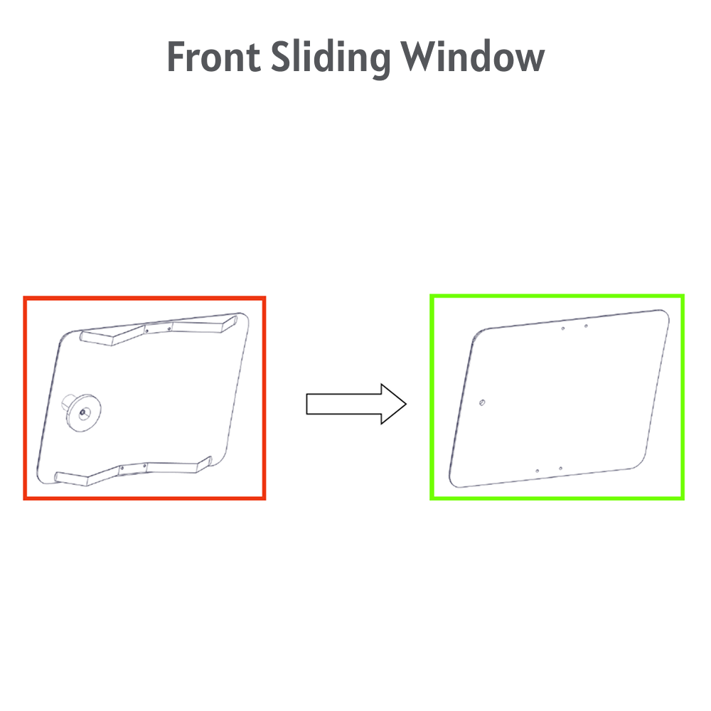2003 - Front Sliding windows