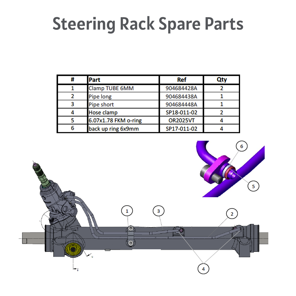 2201 - Steering Rack Spare Parts
