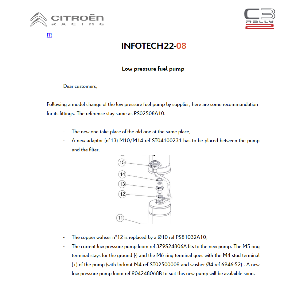 2208 - Low pressure fuel pump