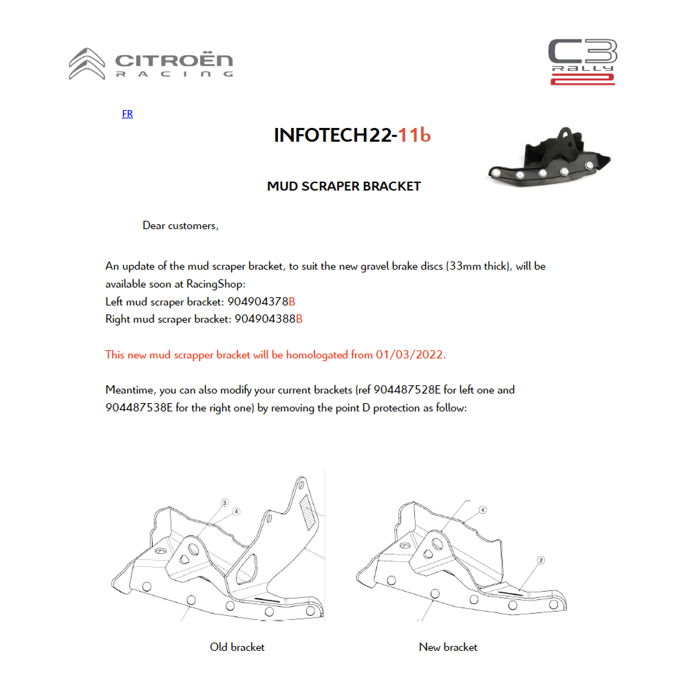 2211 - Mud scraper brackets