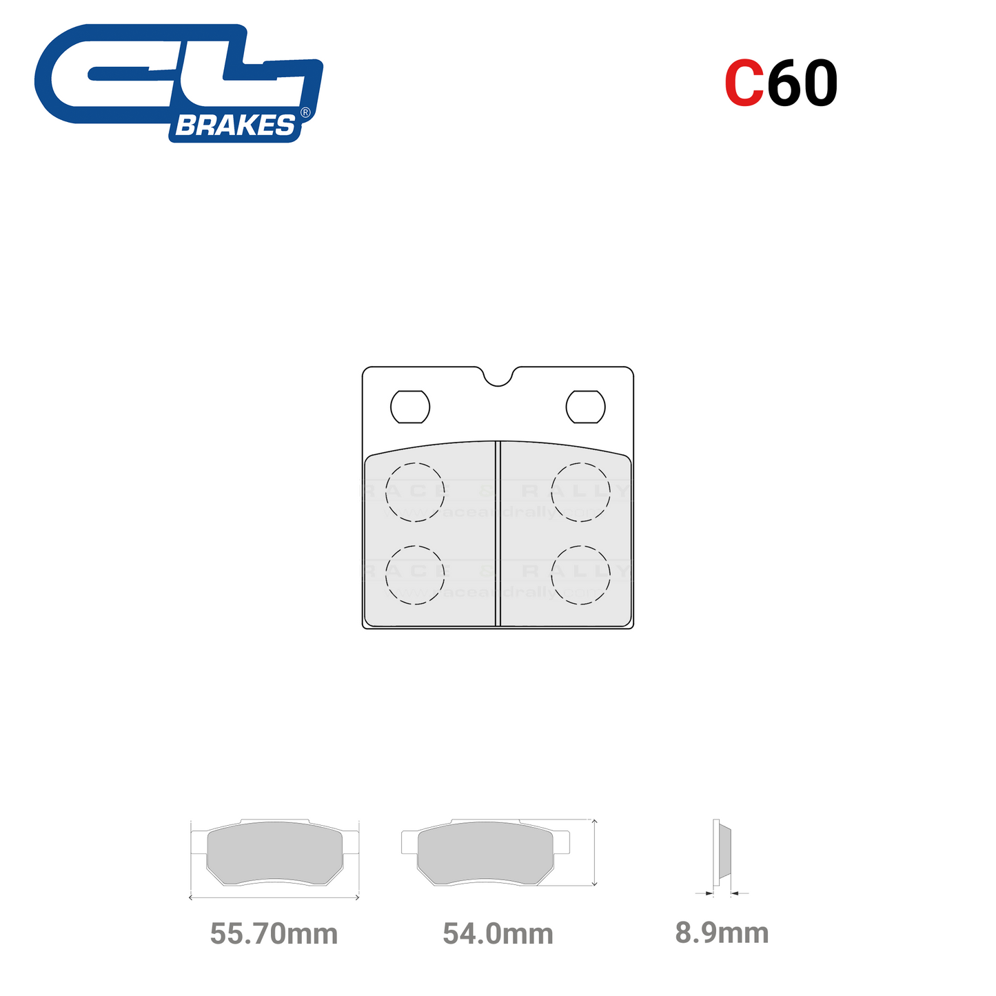 2332 - C60 Brake Pads - Race and Rally