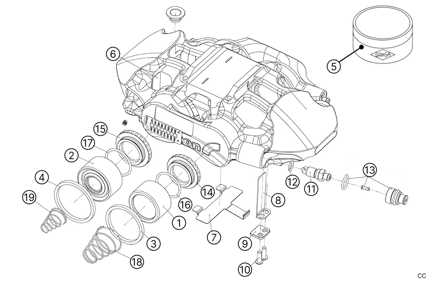 F21 - Calipers Service Parts