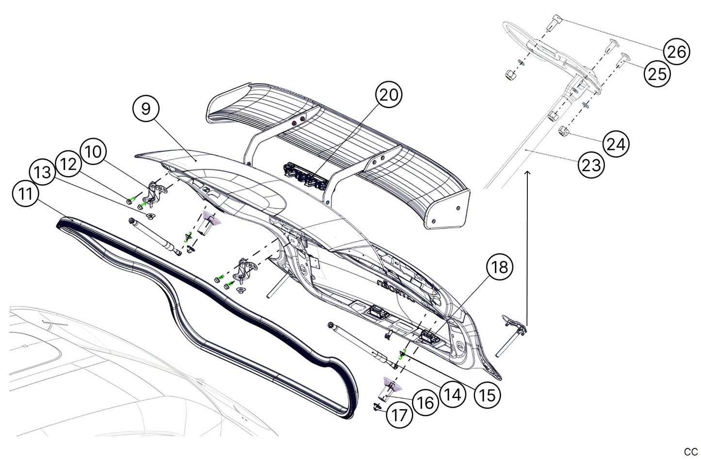 K7C - Tailgate & Spoiler