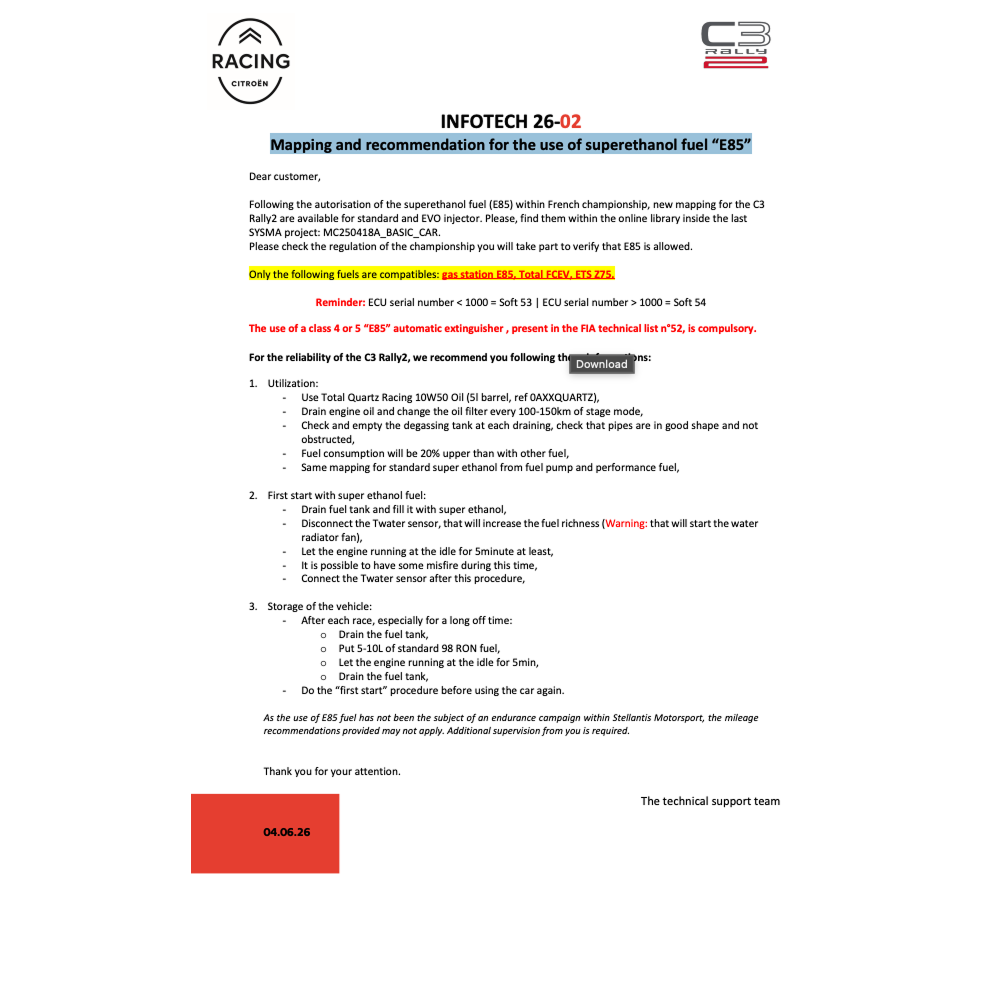 2602 - E85 Superehtanol fuel