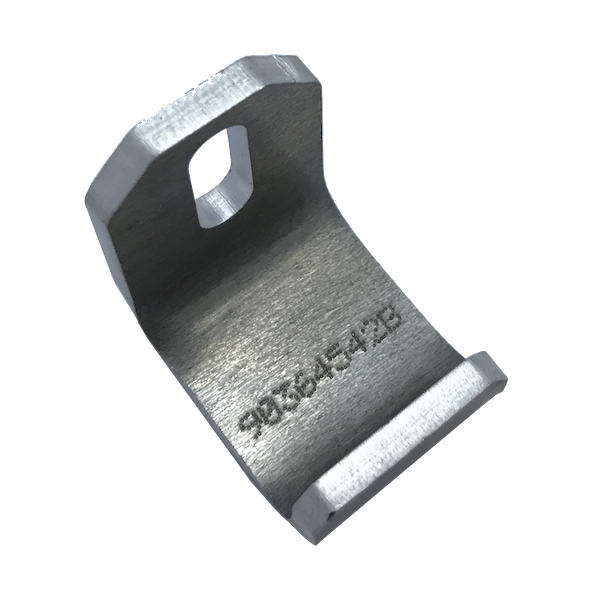 Mounting bracket for polycarbonate door glass