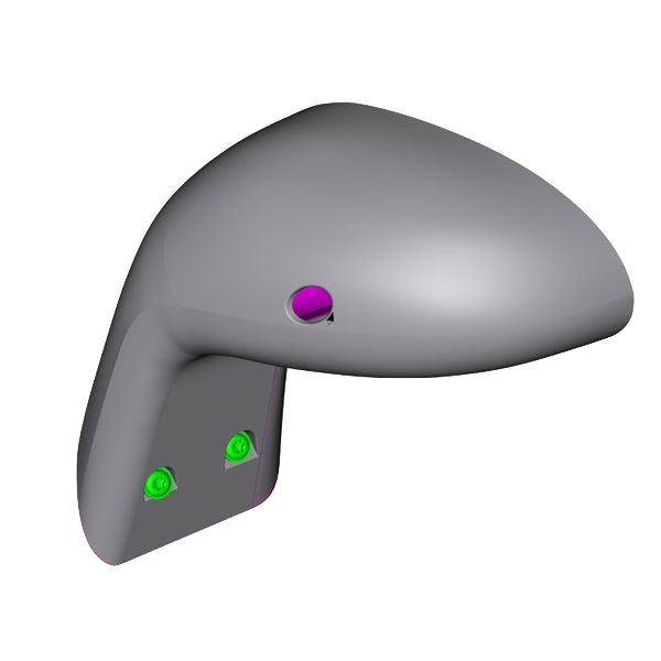 Left rear view mirror body