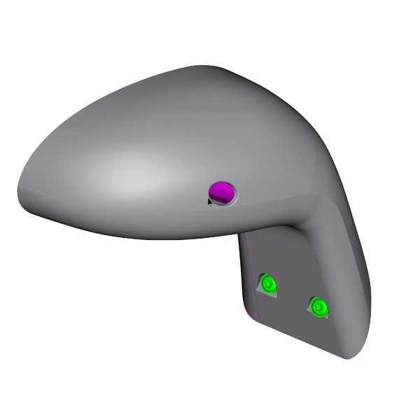 Right rear view mirror body