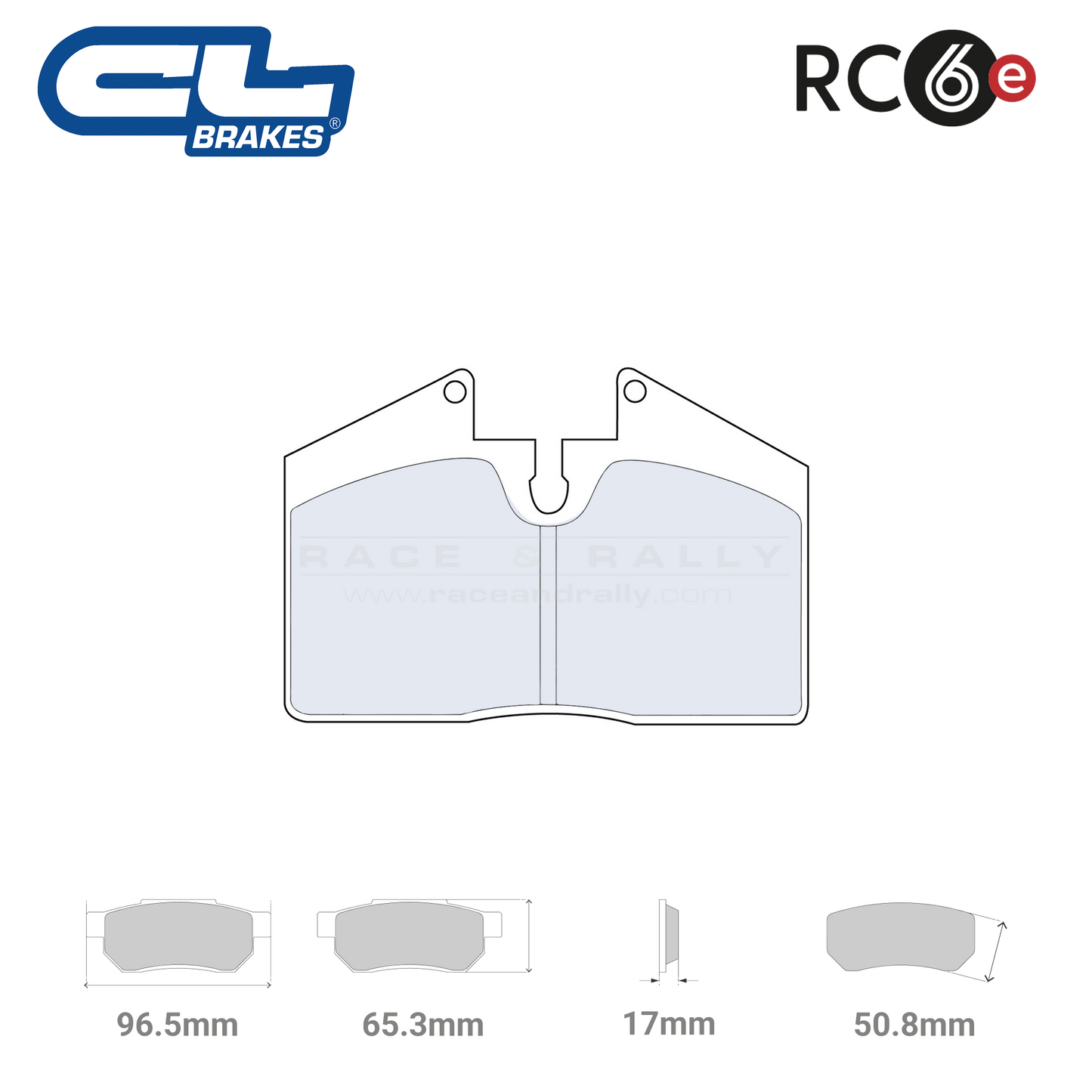 4002 - RC6E Brake Pads - Race and Rally