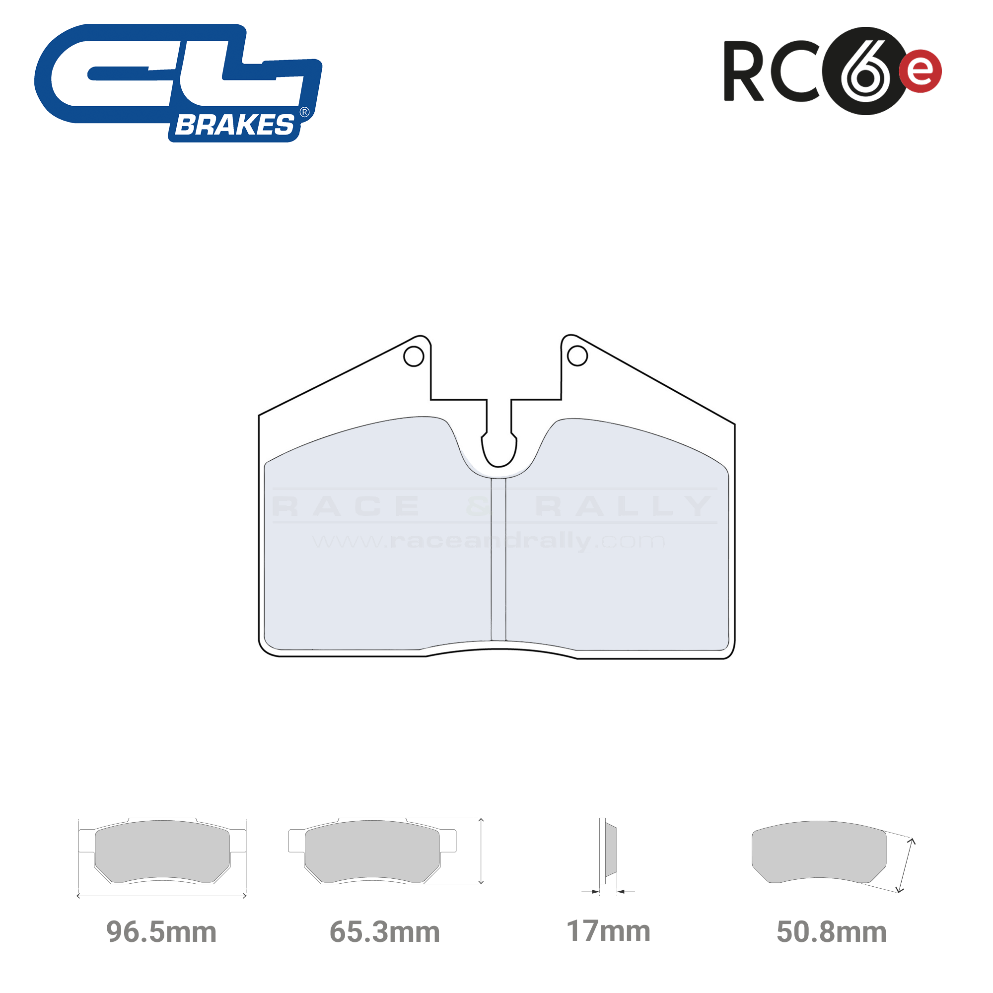 4002 - RC6E Brake Pads - Race and Rally