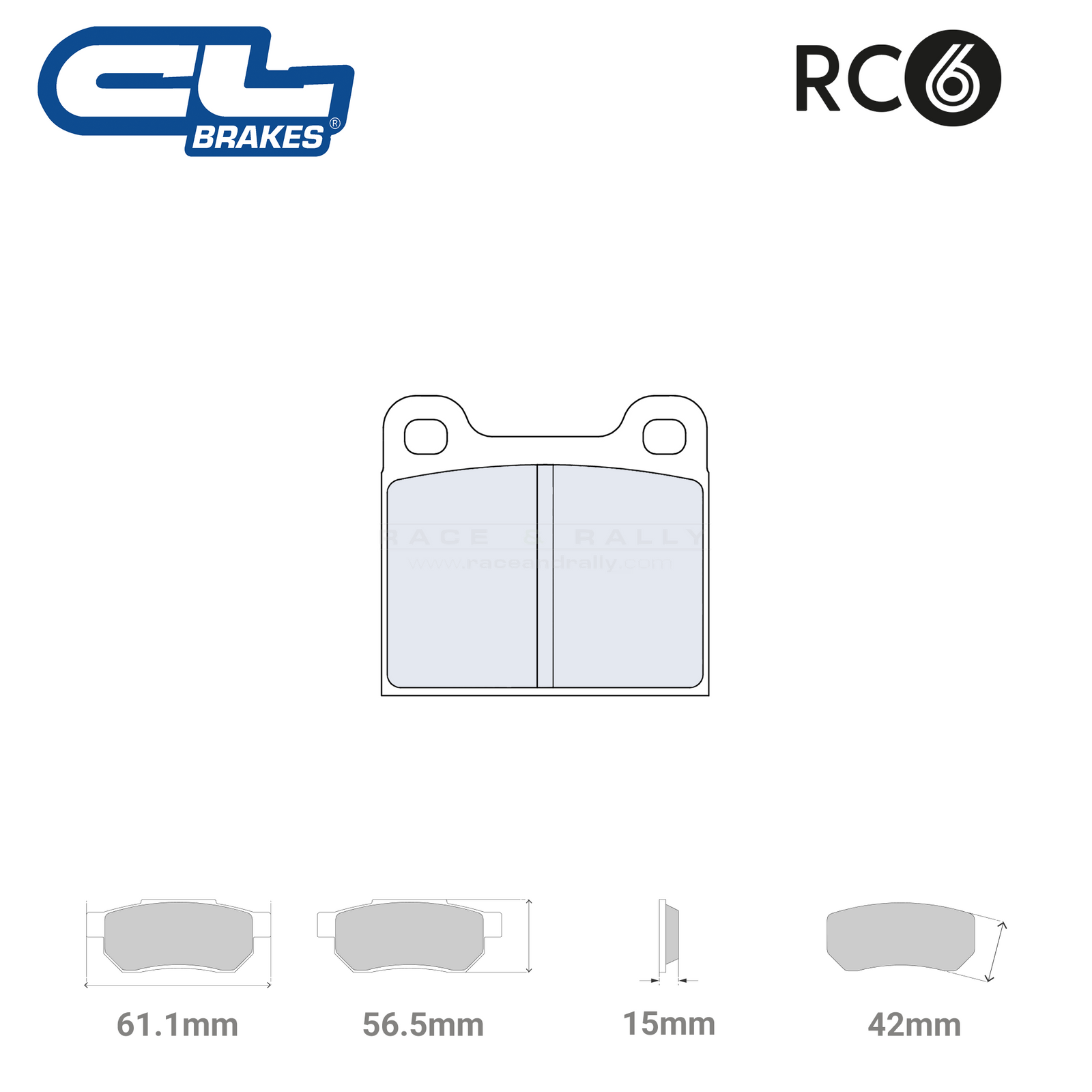 4004 T15 - RC6 Brake Pads
