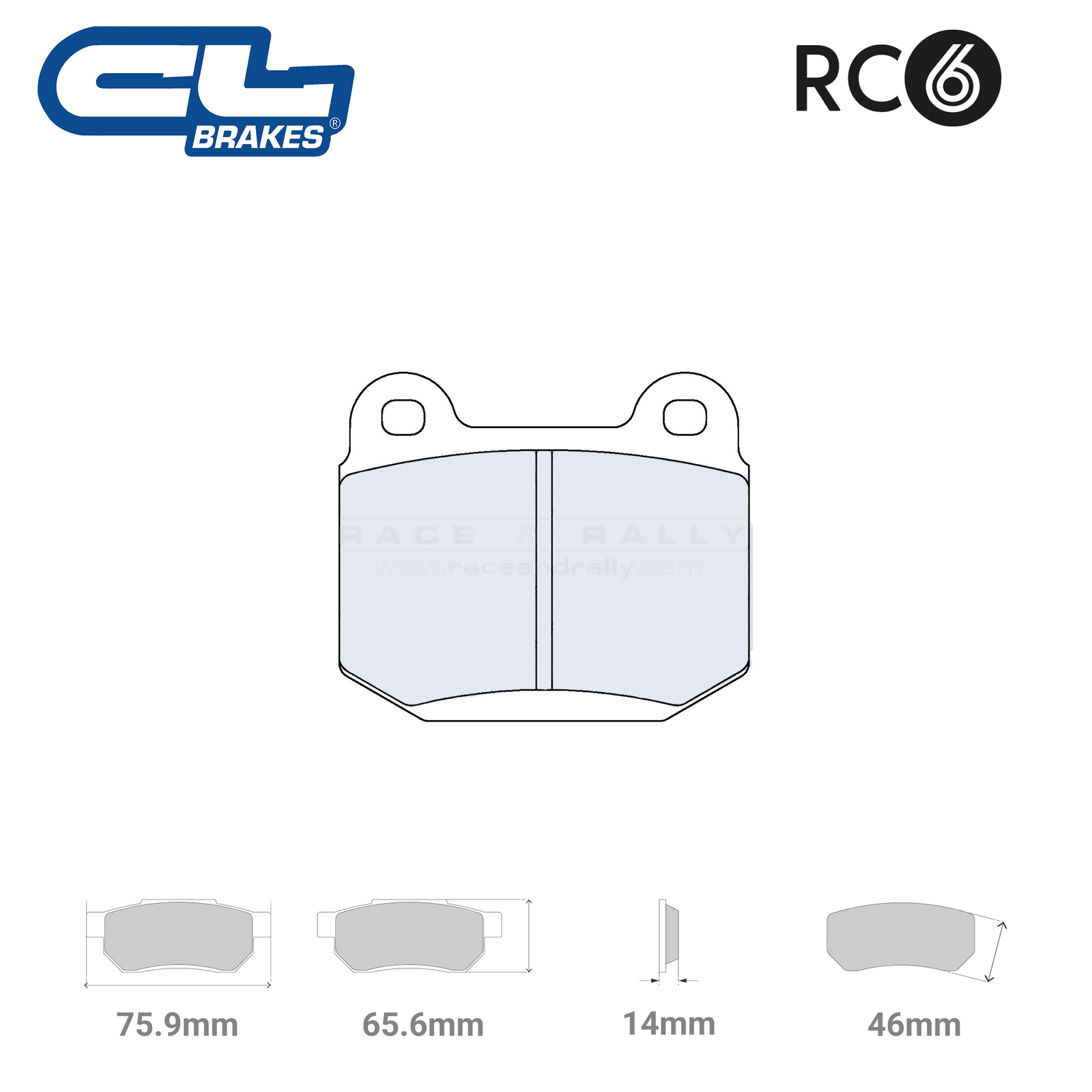 4060 T14 - RC6 Brake Pads