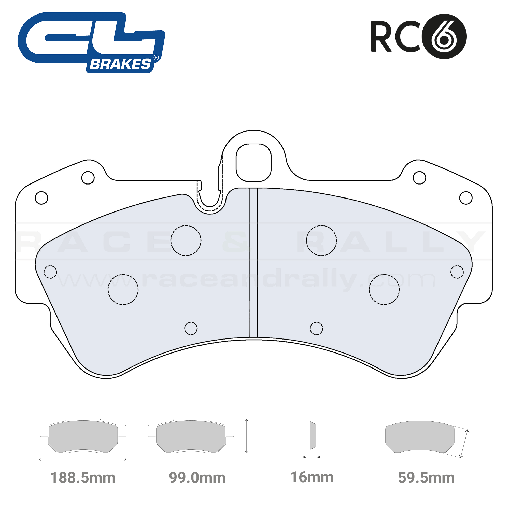 4080 - RC6 Brake Pads - Race and Rally