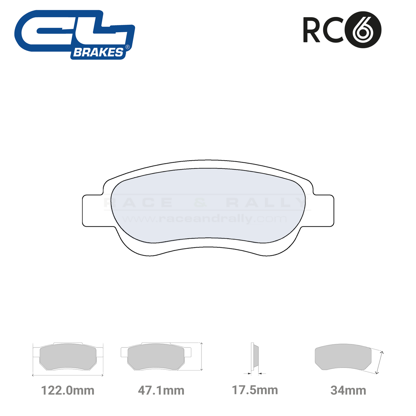 4108 - RC6 Brake Pads