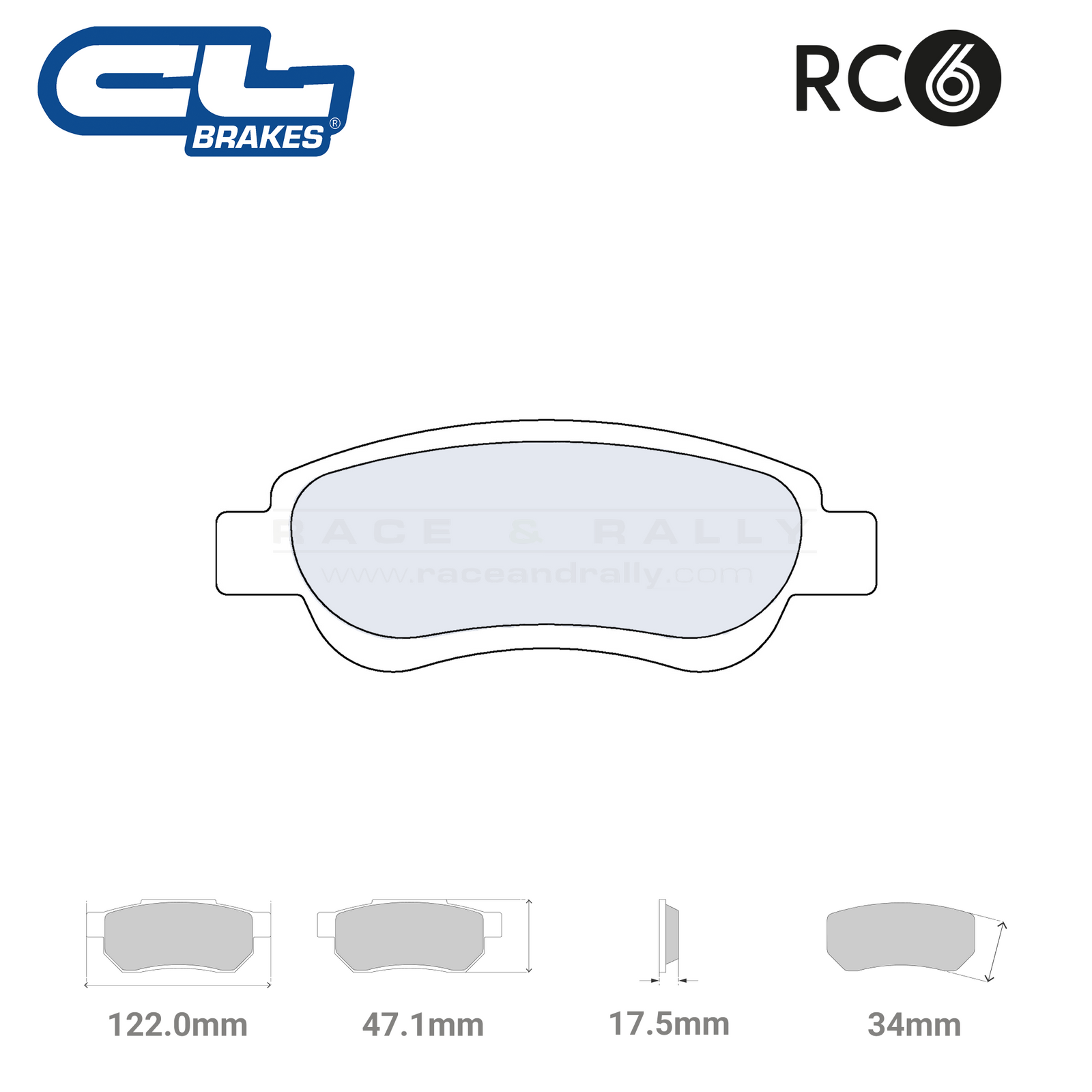 4108 - RC6 Brake Pads