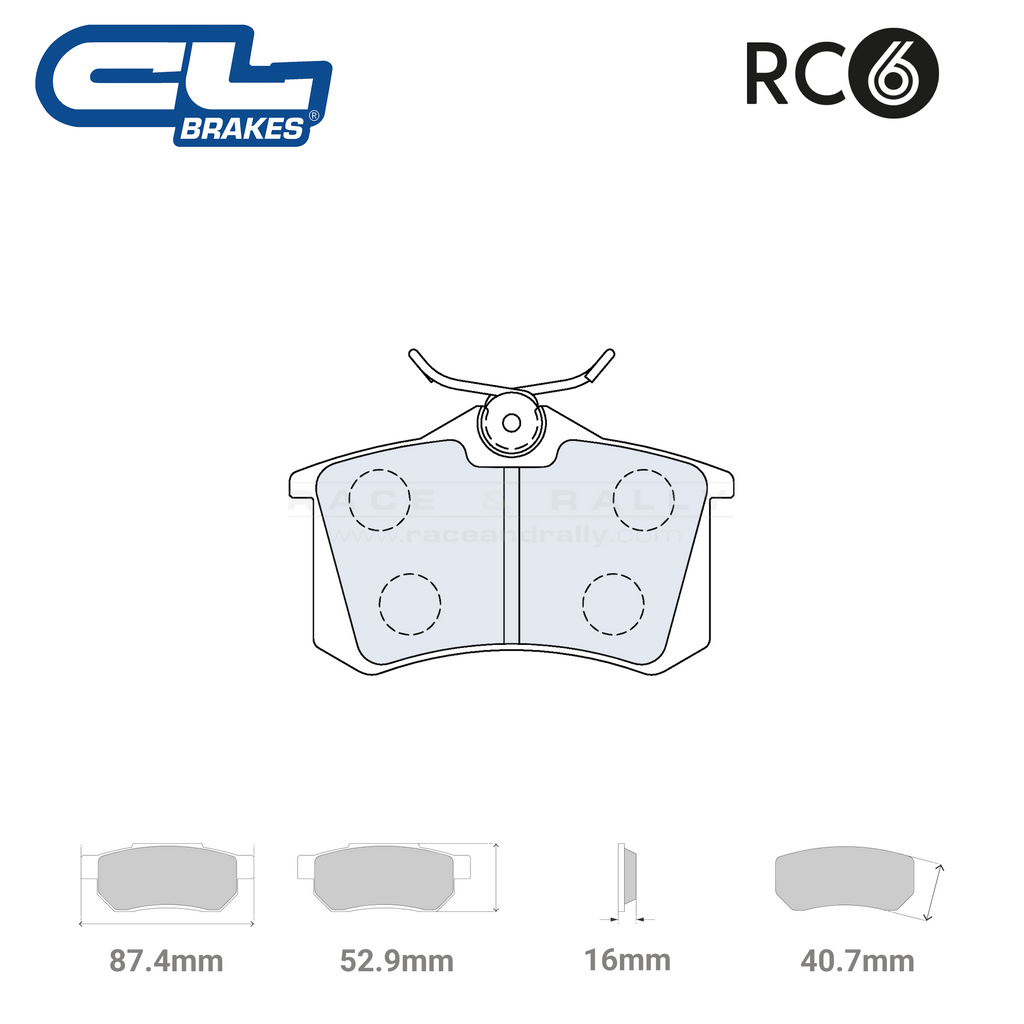 4180 - RC6 Brake Pads