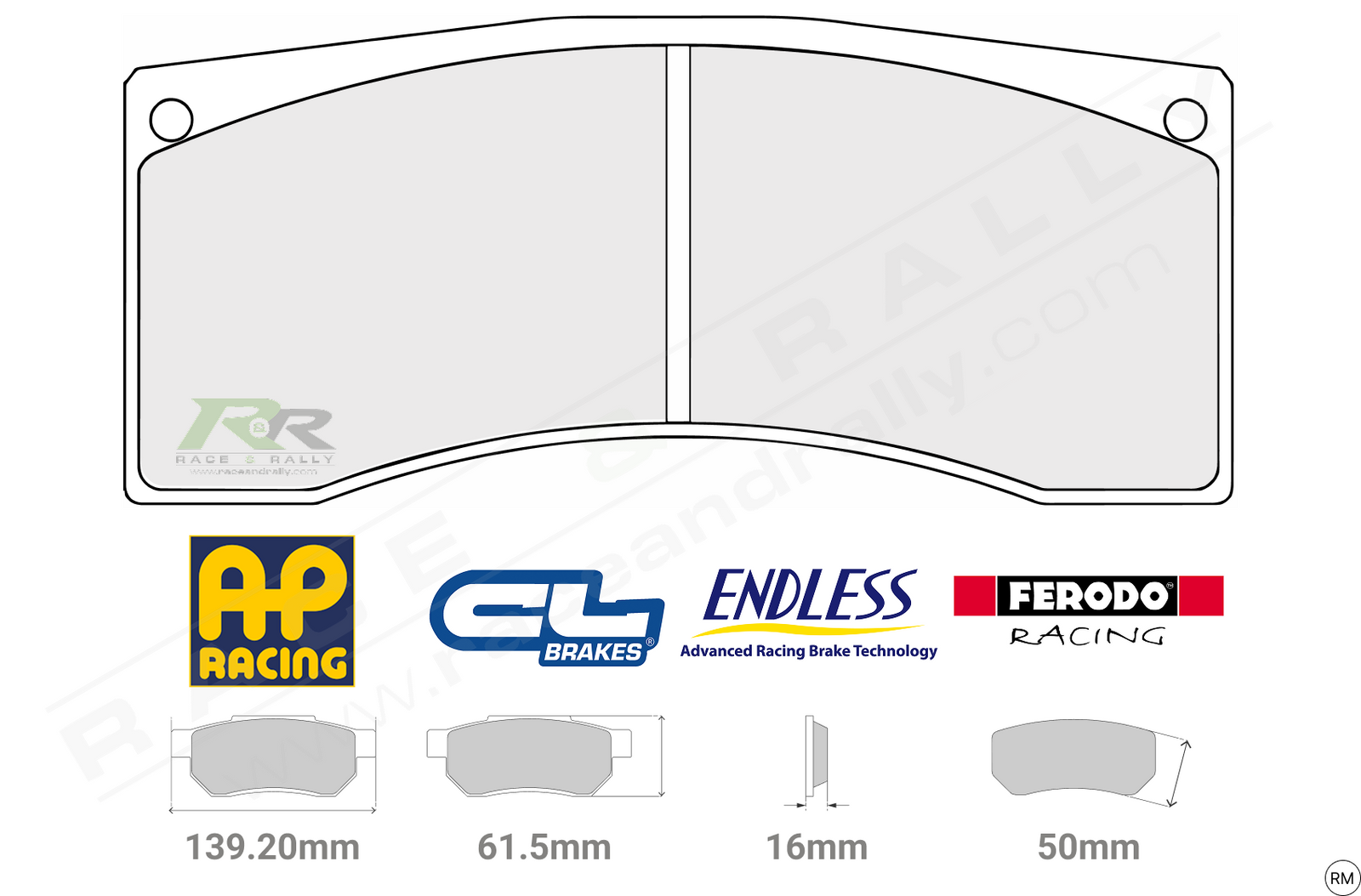 Brake Pad Options (4WD) - Race and Rally