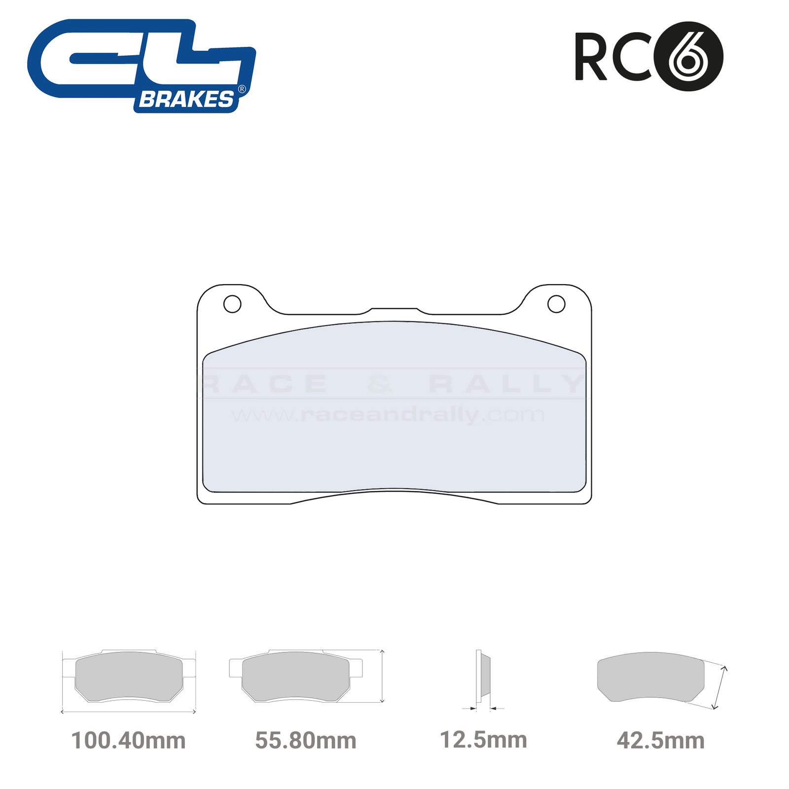 4124 - RC6 Brake Pads - Race and Rally