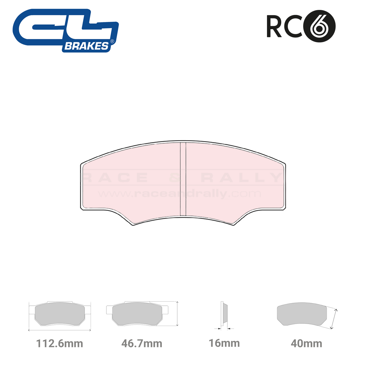 5003 W40 T16 - RC6 Brake Pads