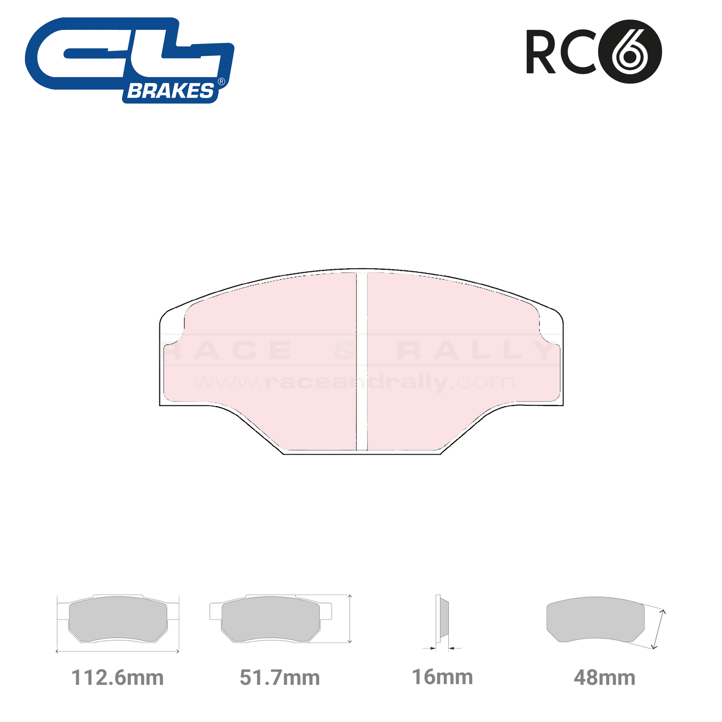 5003 W48 T16 - RC6 Brake Pads