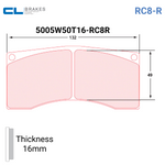 5005 W50 T16 - RC8-R Brake Pads