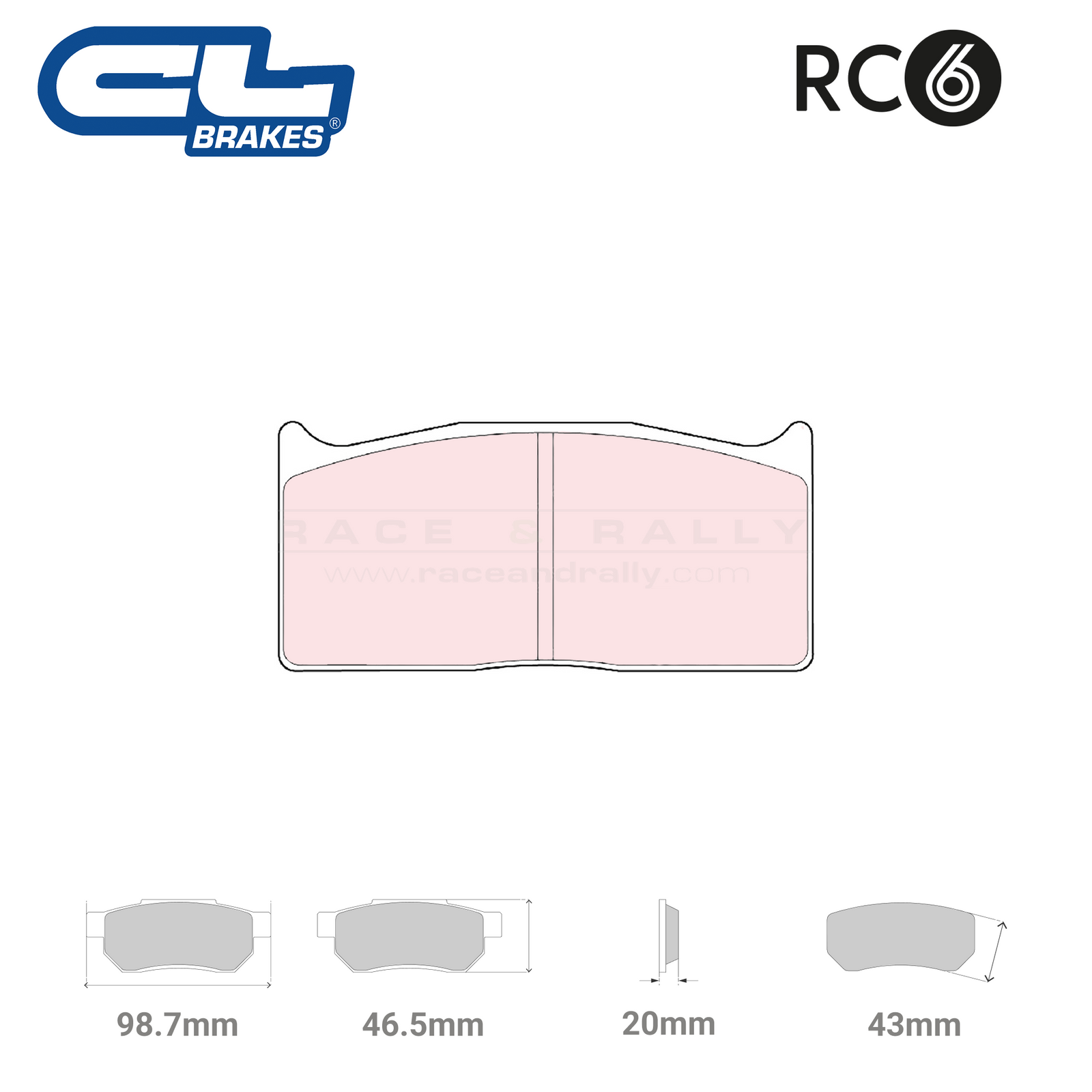 5006 W43 T20 - RC6 Brake Pads