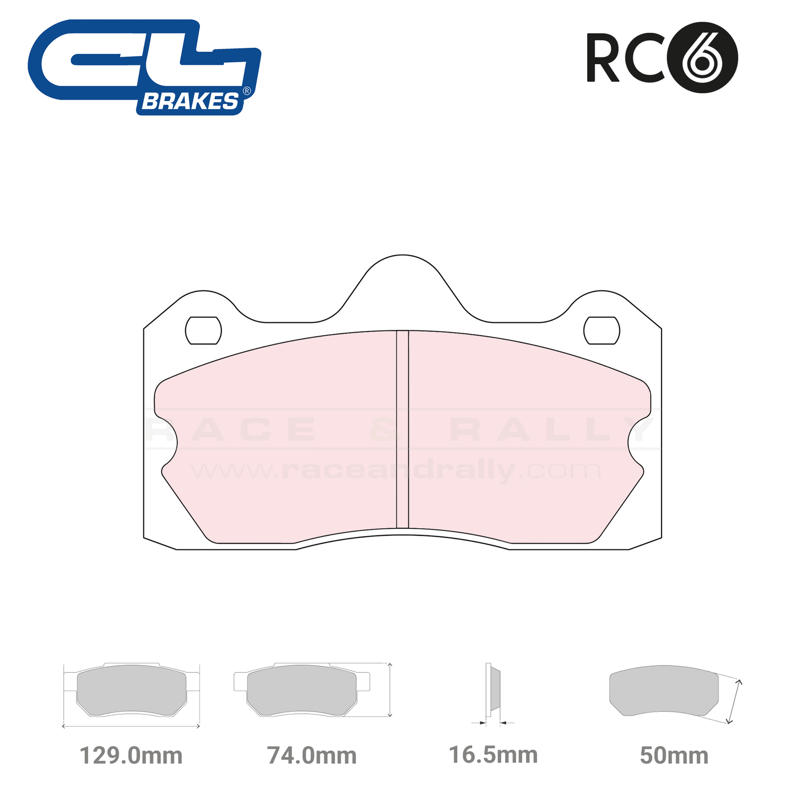 5031 W50 T16 - RC6 Brake Pads