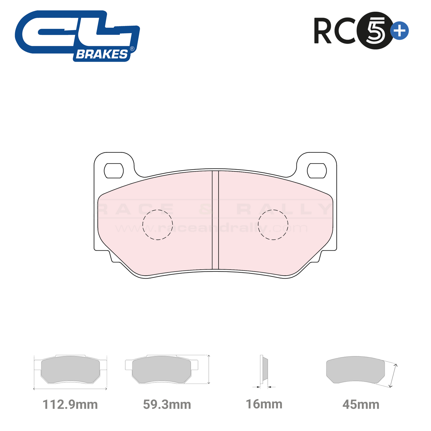 5038 W45 T16 - RC5+ Brake Pads