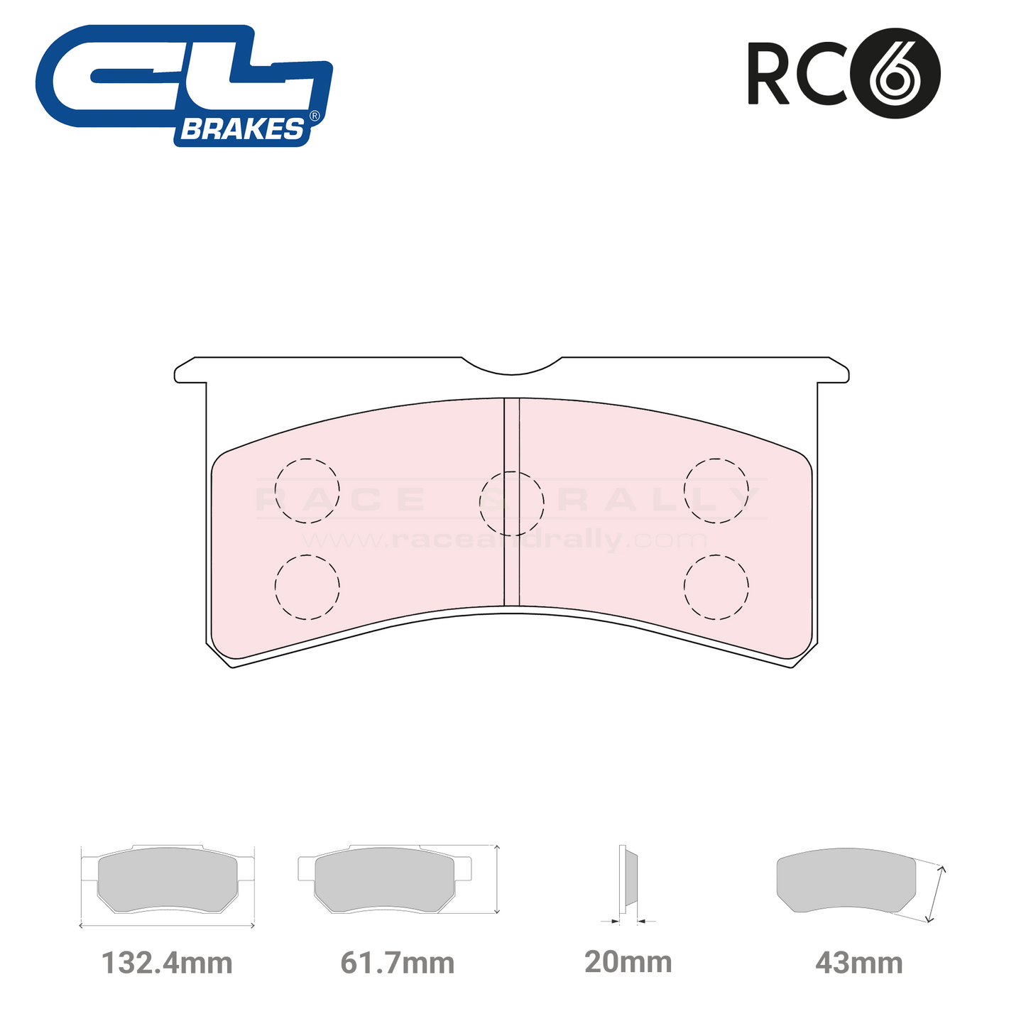 5051 W43 T20 - RC6 Brake Pads