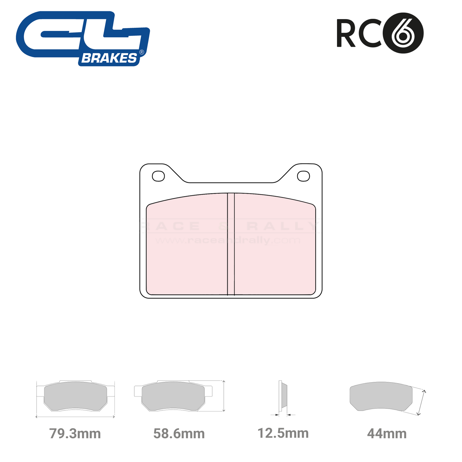 5054 W44 T12.5 - RC6 Brake Pads