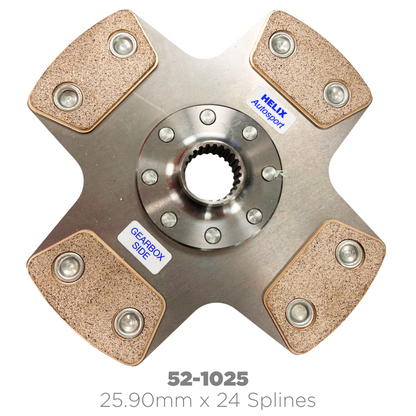 52-1000 - 4 Paddle Riveted Rigid Hub Cerametallic Clutch Disc for Single Plate Clutch (Ø184mm x 7.20mm)