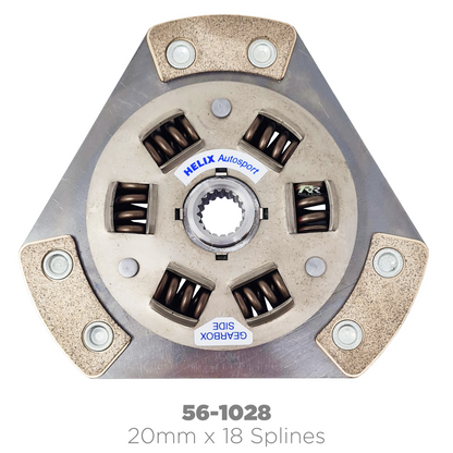 56-1000 - 3 Paddle Riveted Sprung Centre Cerametallic Clutch (Ø184mm x 7.20mm)