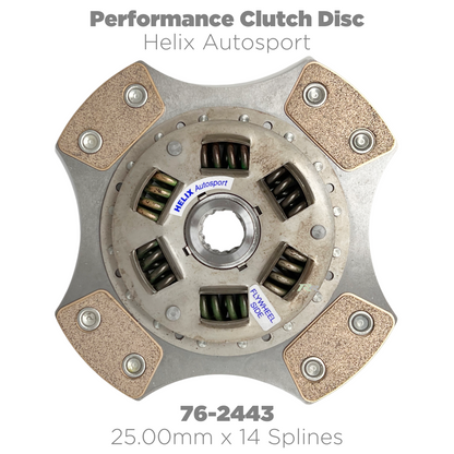 Helix Autosport 76-Series riveted cerametallic sprung hub clutch disc 76-2443