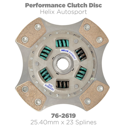 Helix Autosport 76-Series riveted cerametallic sprung hub clutch disc 76-2619